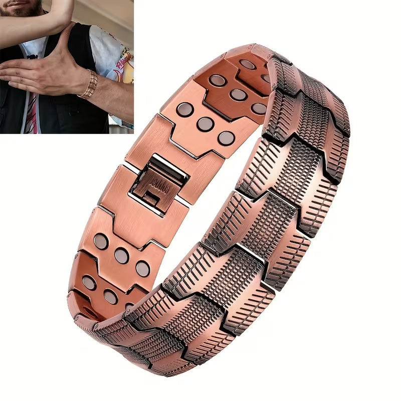 Bracelet Stainless Steel Men for layering and statement styling - Golden option
