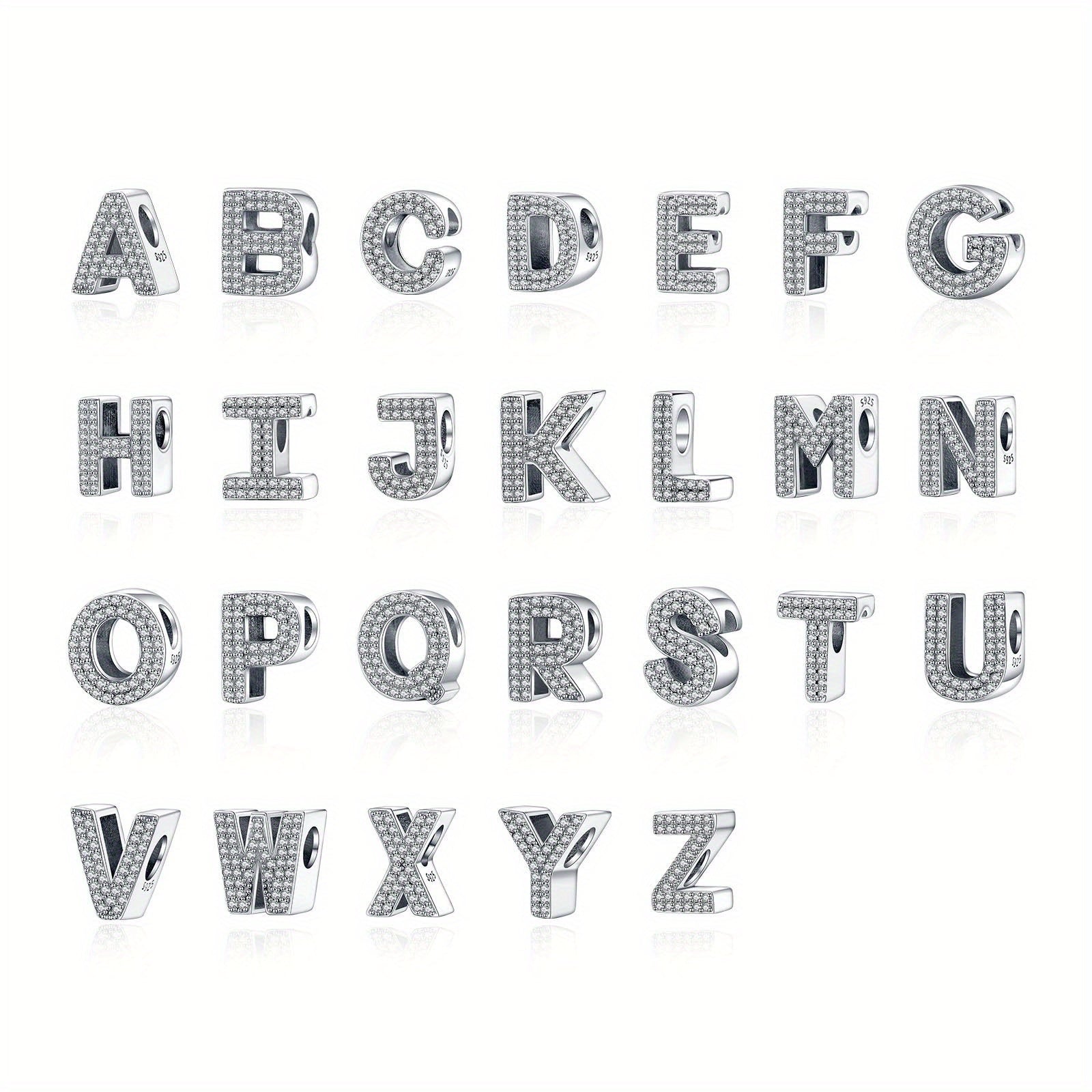 Bracelet Sterling Silver Alphabet Letter Charms A–Z - product gallery image 2