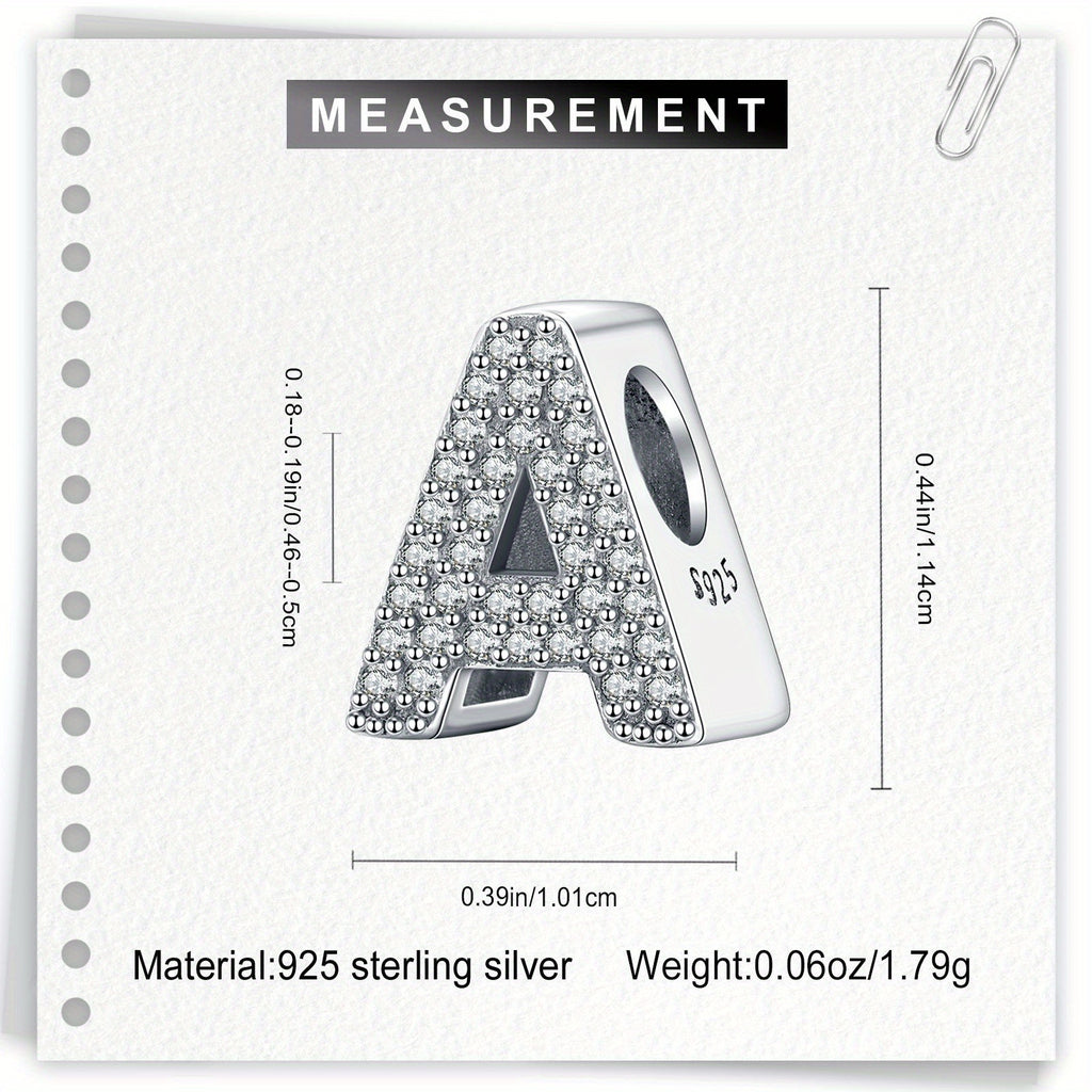 Bracelet Sterling Silver Alphabet Letter Charms A–Z - product gallery image 5