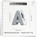 Bracelet Sterling Silver Alphabet Letter Charms A–Z - product gallery image 5