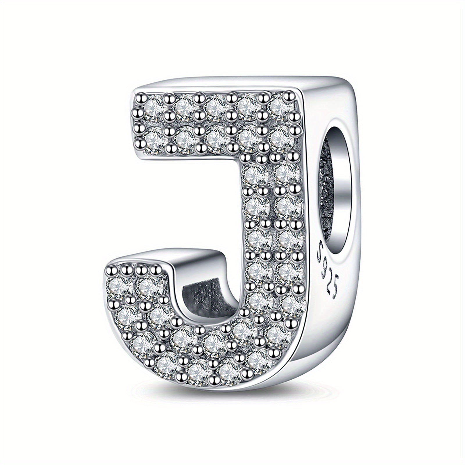Bracelet Sterling Silver Alphabet Letter Charms A–Z - product gallery image 7