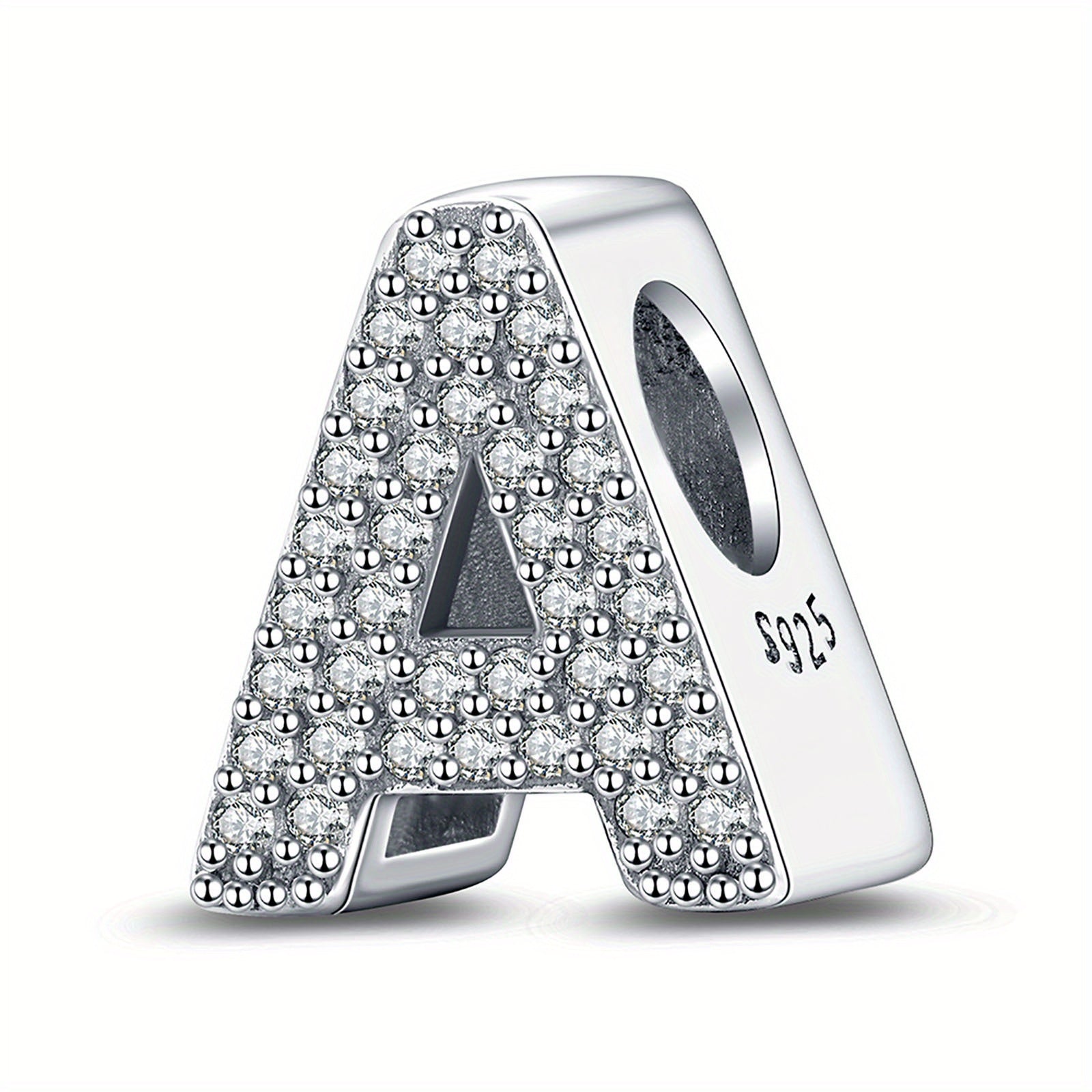 Bracelet Sterling Silver Alphabet Letter Charms A–Z - Initial Letter A With Charm option