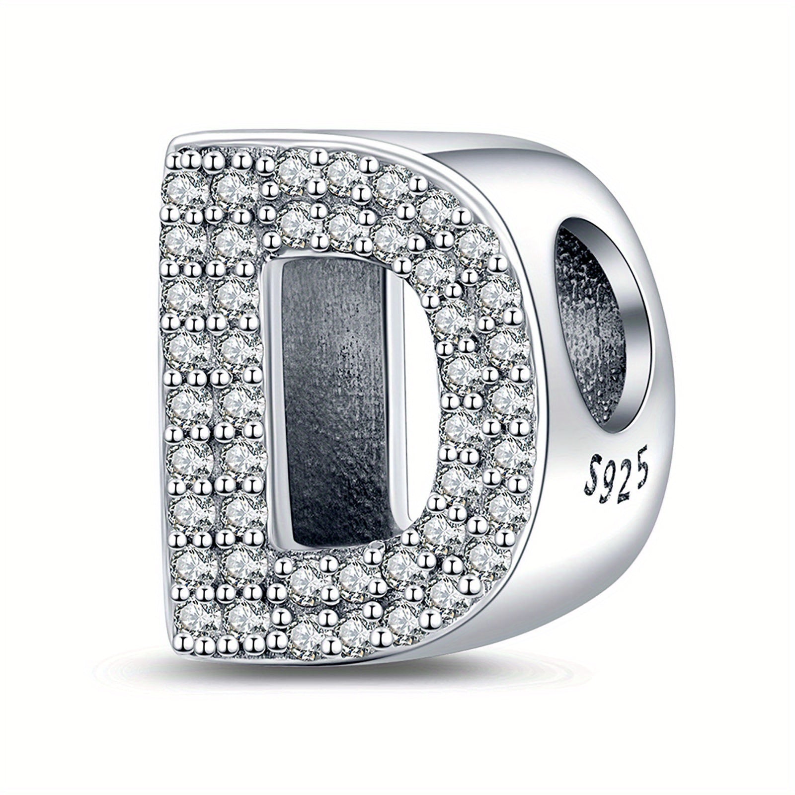 Bracelet Sterling Silver Alphabet Letter Charms A–Z - Initial Letter D With Charm option