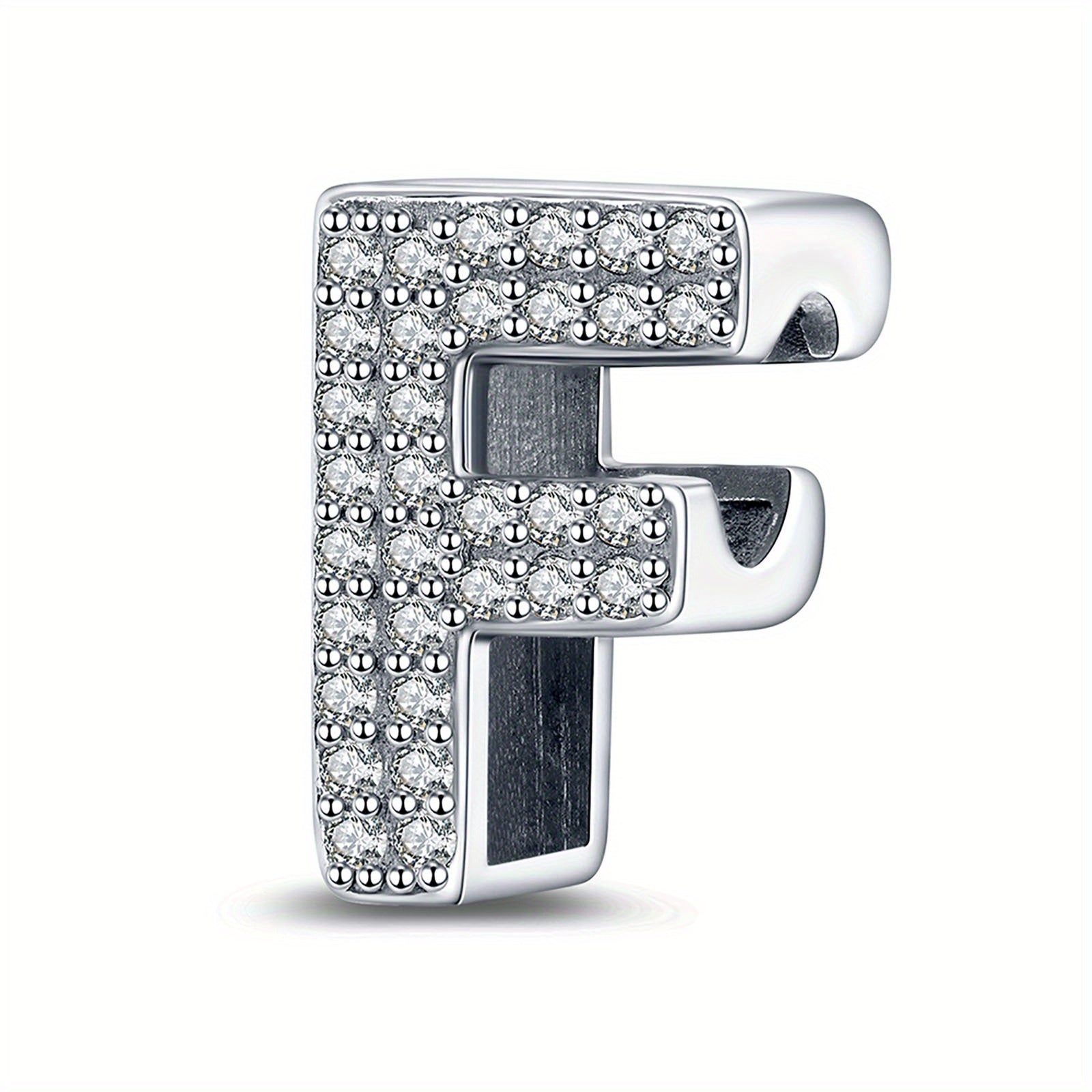 Bracelet Sterling Silver Alphabet Letter Charms A–Z - Initial Letter F With Charm option