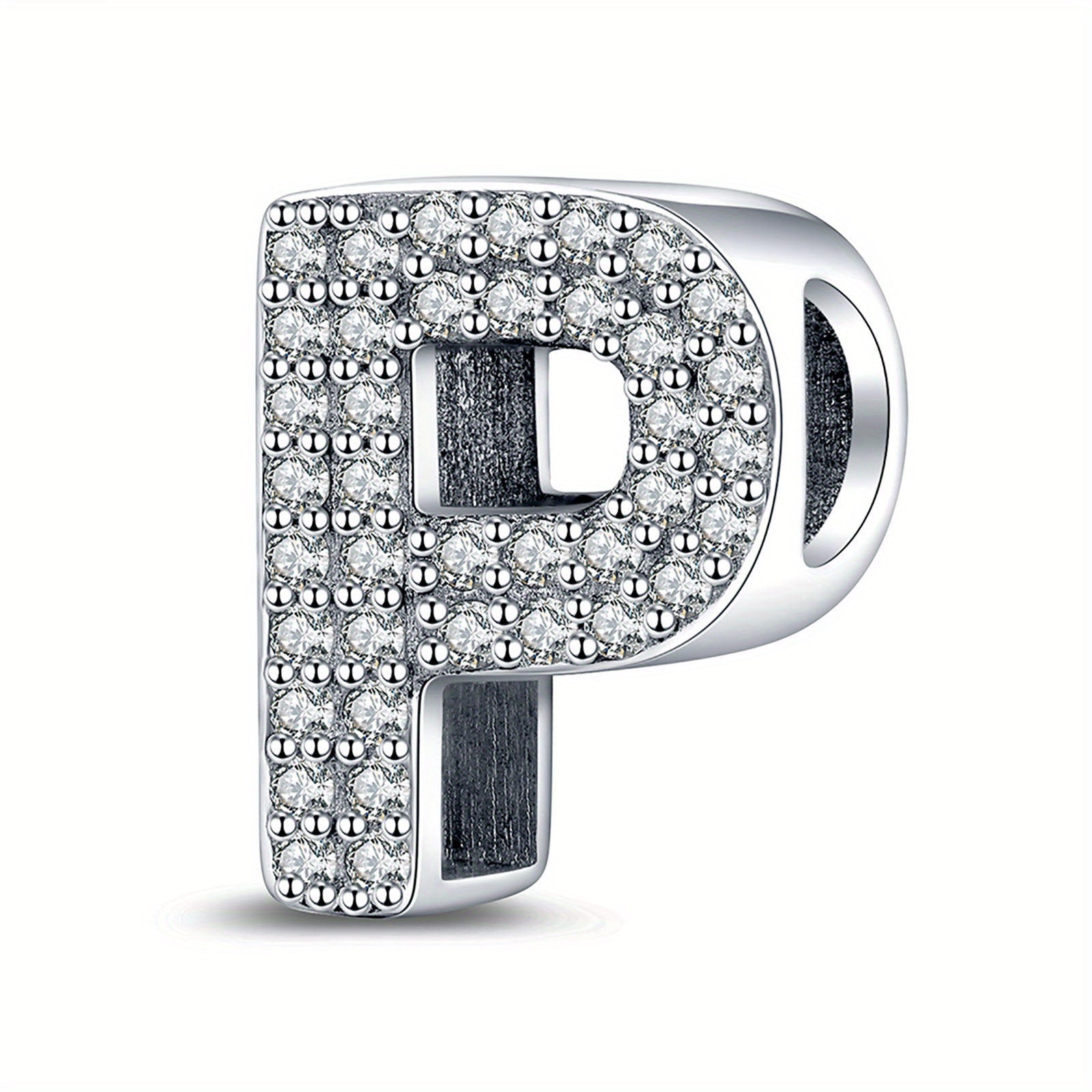 Bracelet Sterling Silver Alphabet Letter Charms A–Z - Initial Letter P With Charm option
