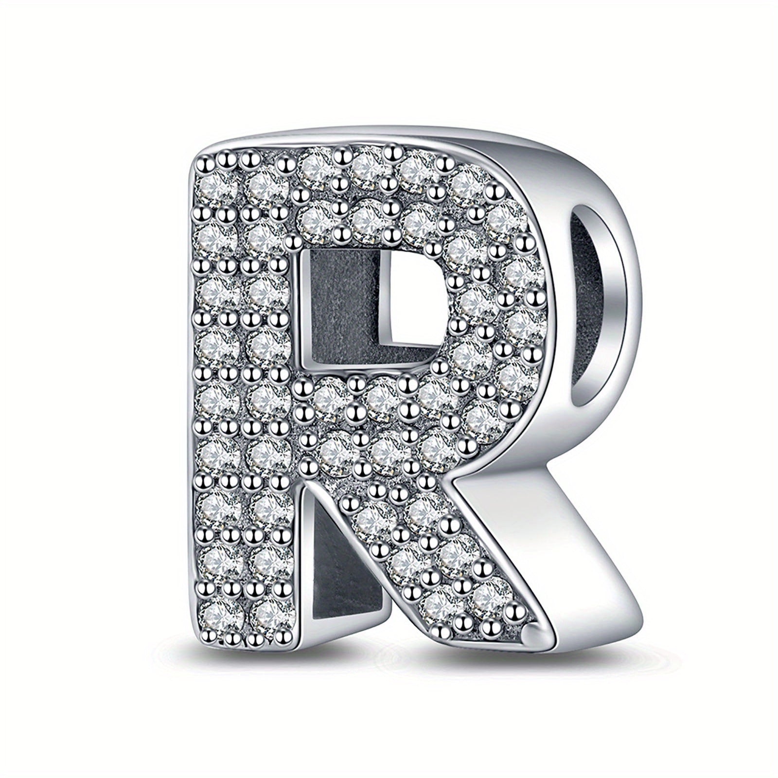Bracelet Sterling Silver Alphabet Letter Charms A–Z - Initial Letter R With Charm option