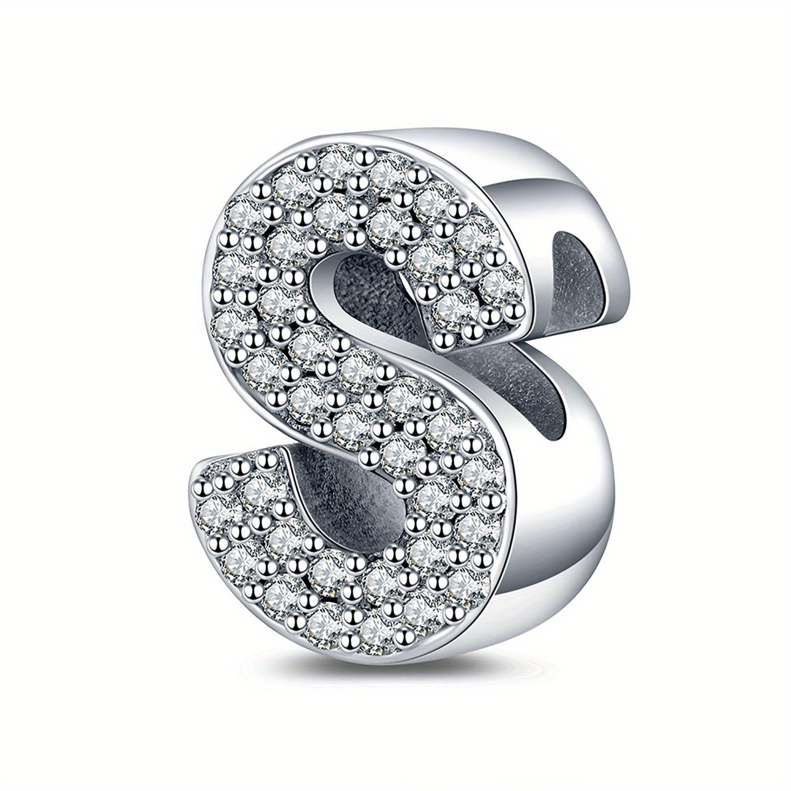 Bracelet Sterling Silver Alphabet Letter Charms A–Z - Initial Letter S With Charm option