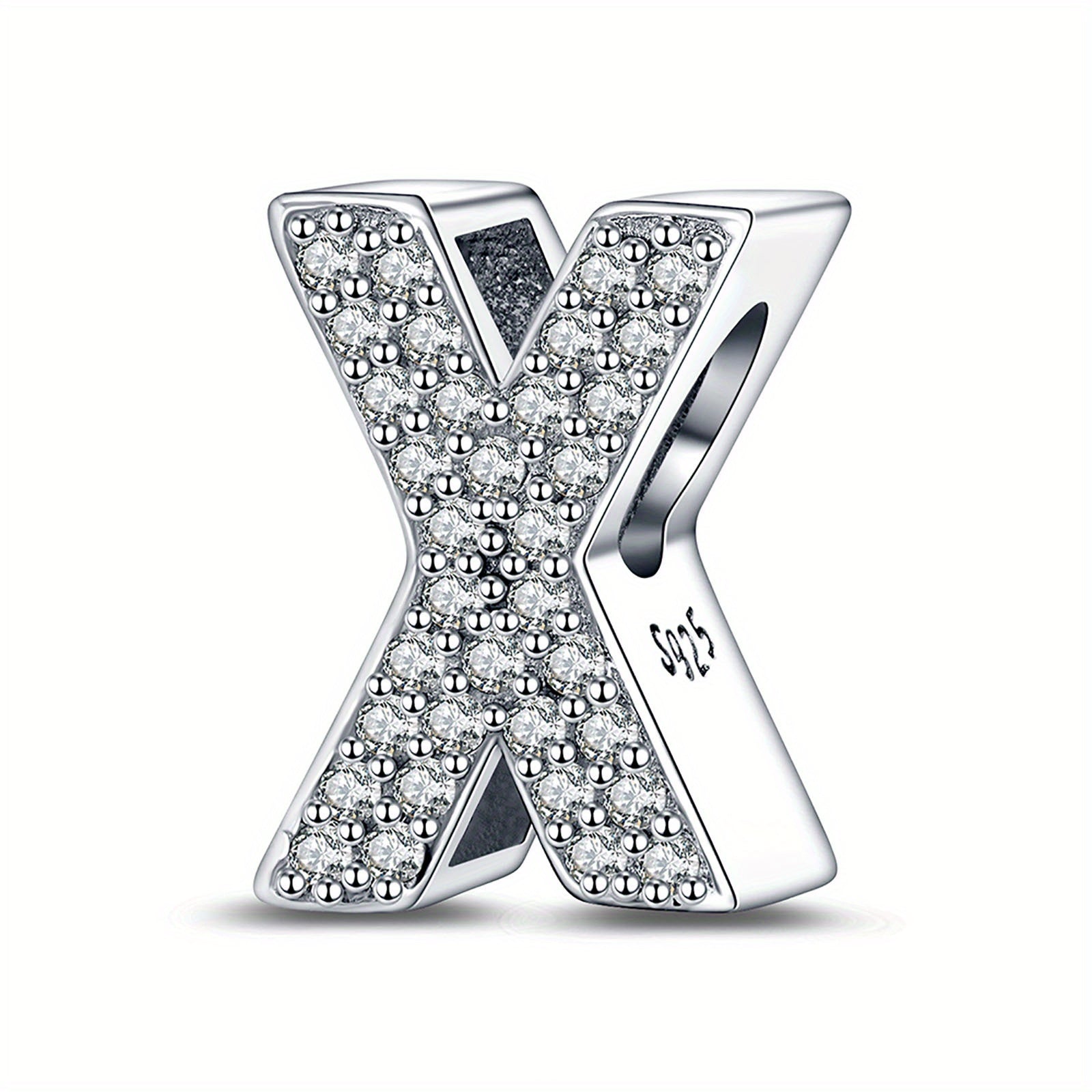 Bracelet Sterling Silver Alphabet Letter Charms A–Z - Initial Letter X With Charm option