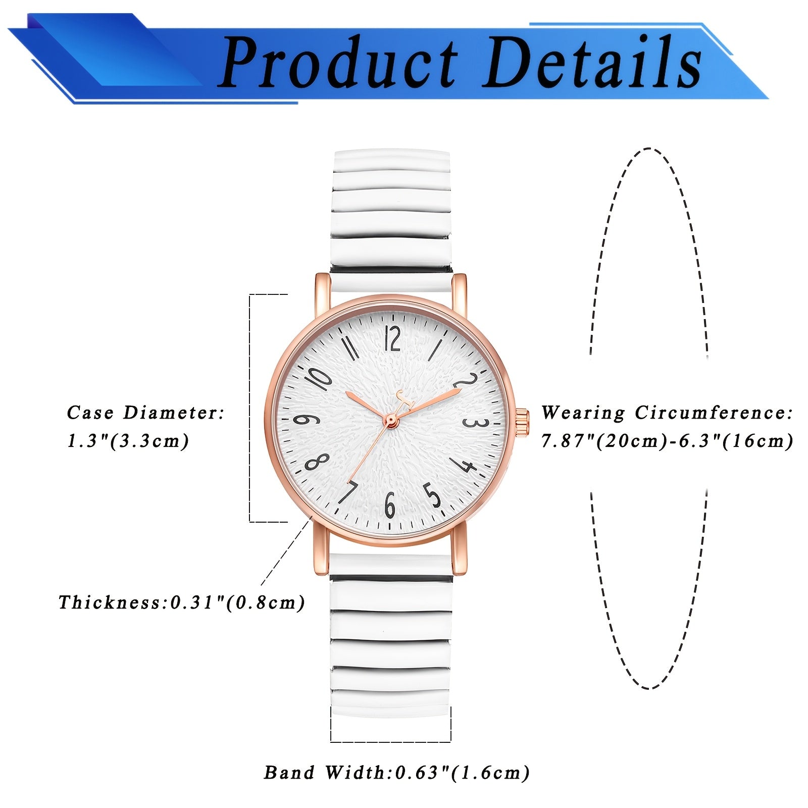Bracelet Women’s Analog Quartz Watch Elastic Stainless with Water-Resistant - product gallery image 2