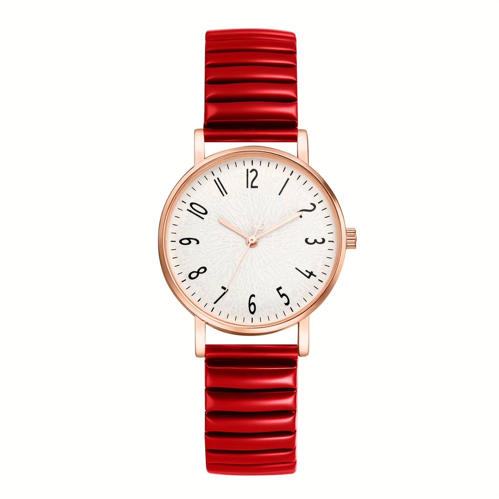 Bracelet Women’s Analog Quartz Watch Elastic Stainless with Water-Resistant - Red option
