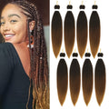 Braiding Hair Pre-Stretched Packs Long Soft Yaki Texture with 76cm, 8 Packs - 1B/30/27(8Packs), 50.8cm option