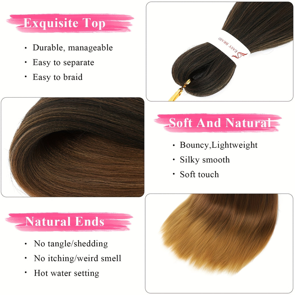 Braiding Hair Pre-Stretched Packs Long Soft Yaki Texture with 76cm, 8 Packs - product gallery image 5