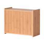 Bread Bin with Wood, Bamboo Clear Window Double Layer Breadbox - product gallery image 3