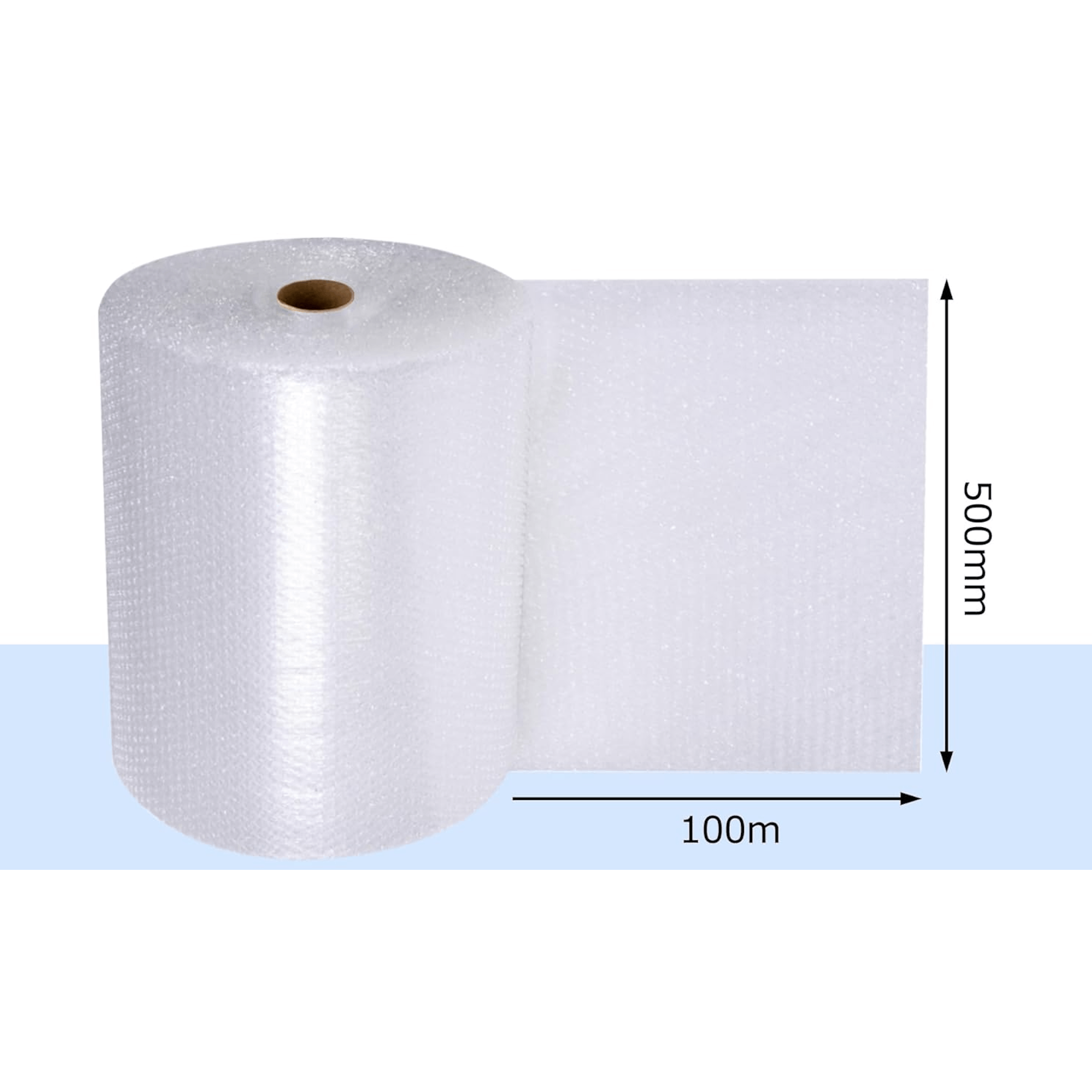 Bubble Wrap with 500mm, 100m, Plastic, Mega roll (500mm wide x 100 metre Length)