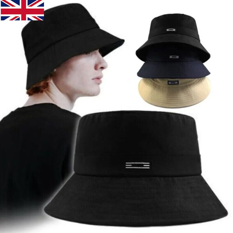 Bucket Hat with Foldable, Cotton, Oversized Big Large Heads Cotton Sun