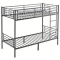 Bunk Bed with Easy Assembly, Metal, Heavy Duty Twin Over Twin Metal - Black- option