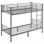 Bunk Bed with Easy Assembly, Metal, Heavy Duty Twin Over Twin Metal - Black- option