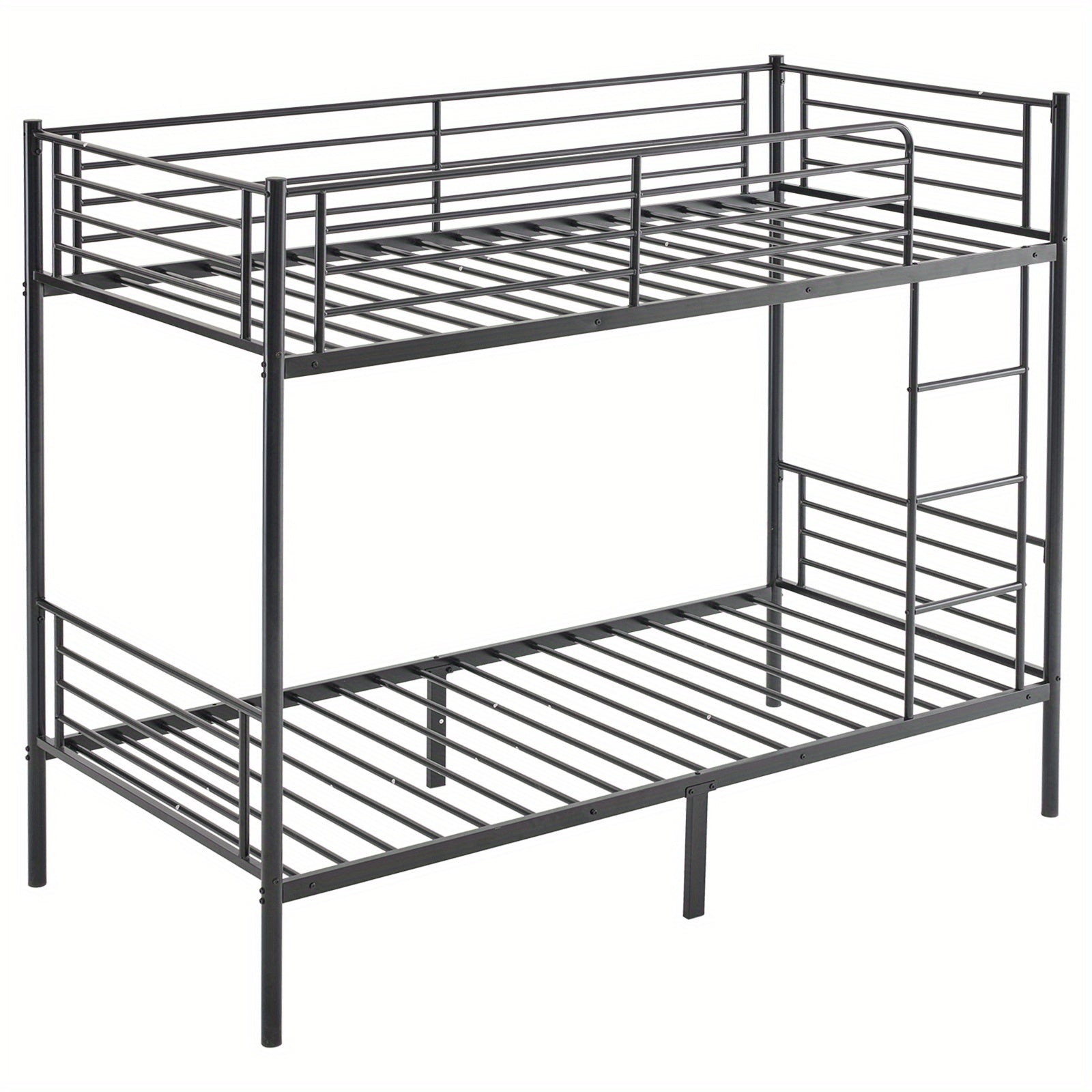 Bunk Bed with Easy Assembly, Metal, Heavy Duty Twin Over Twin Metal - Black- option