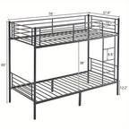Bunk Bed with Easy Assembly, Metal, Heavy Duty Twin Over Twin Metal - product gallery image 2