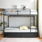 Bunk Bed with Metal, Adult Twin Over Twin Metal Frame - product gallery image 2