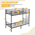 Bunk Bed with Metal, Adult Twin Over Twin Metal Frame - product gallery image 4