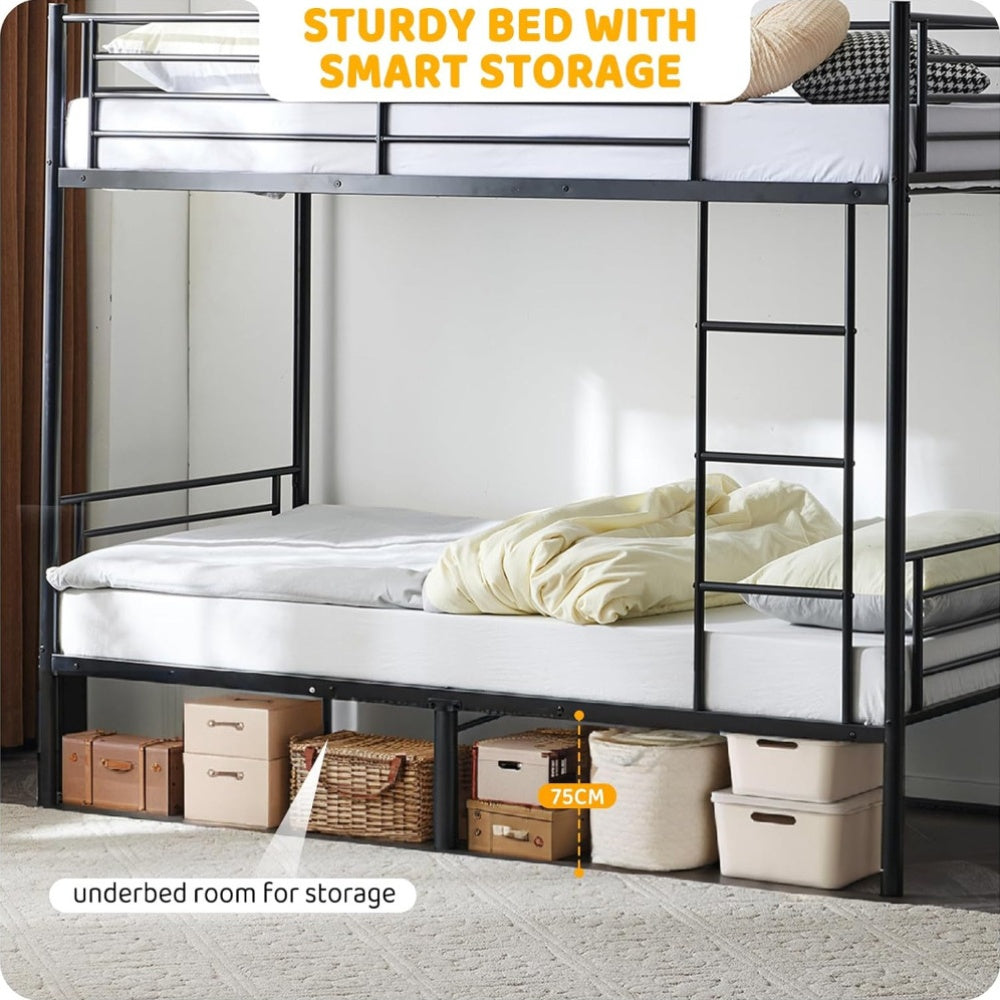 Bunk Bed with Metal, Adult Twin Over Twin Metal Frame - product gallery image 7