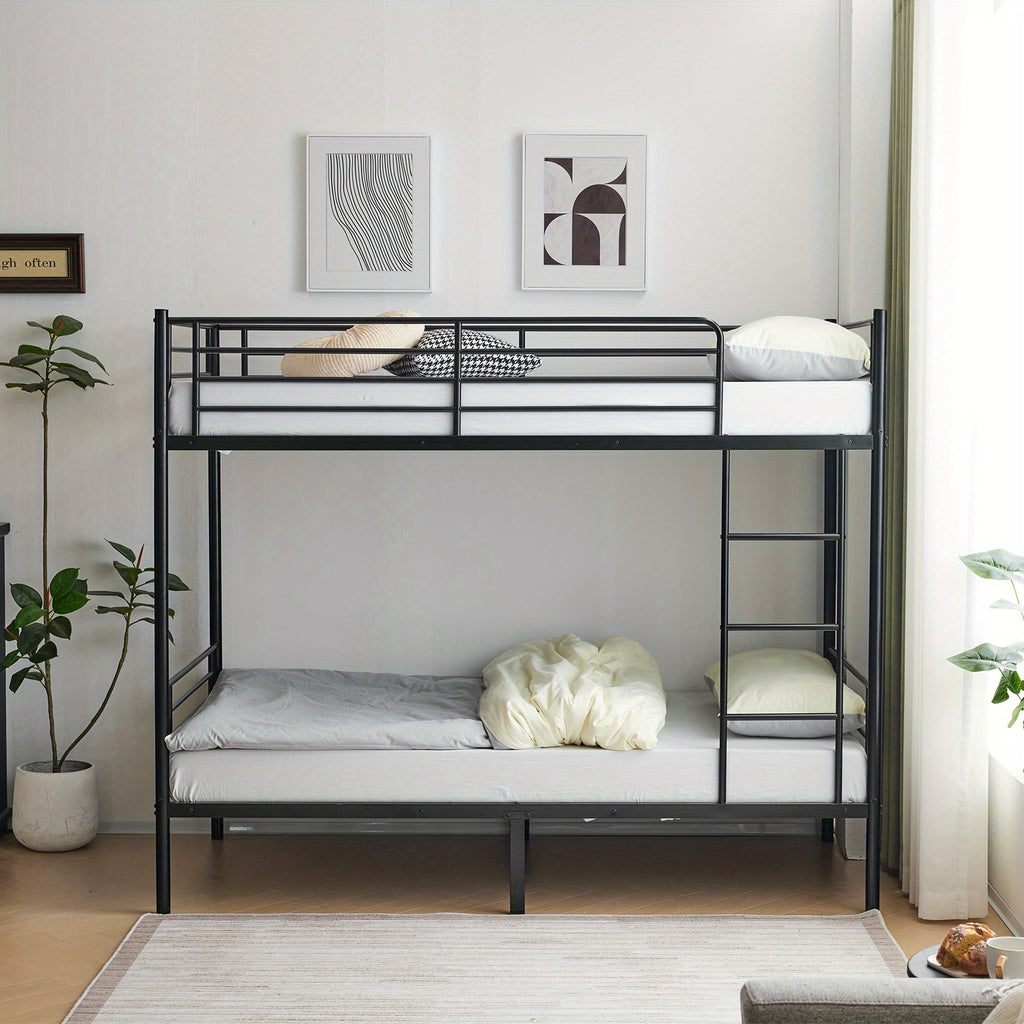 Bunk Bed with Metal, Adult Twin Over Twin Metal Frame
