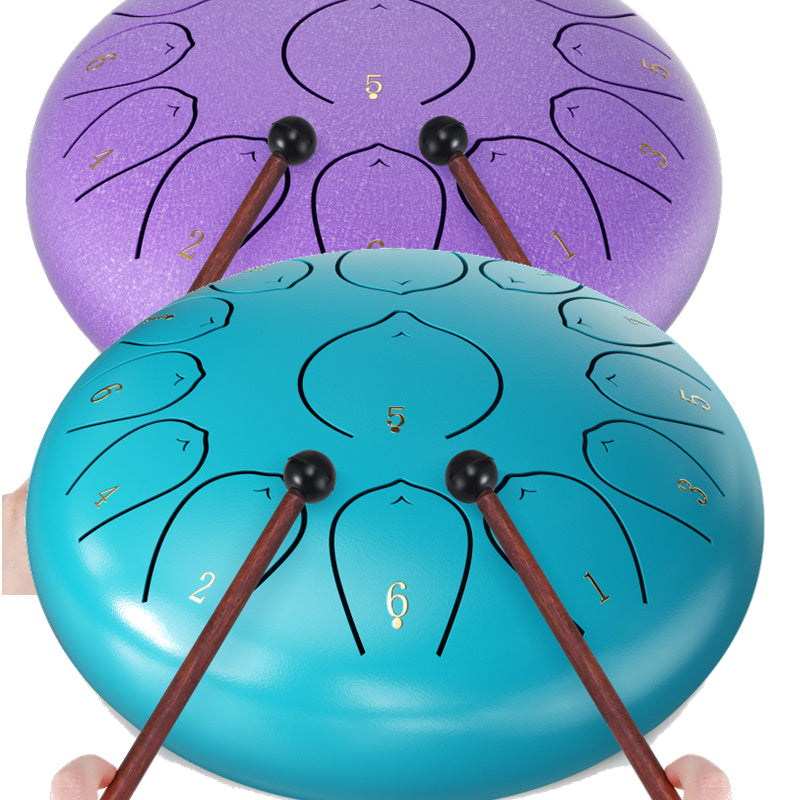 12 Inch 13 Notes Steel Tongue Drum, D Key & Rust-Proof Handpan Drum with Drum Bag and Percussion Instrument Tools