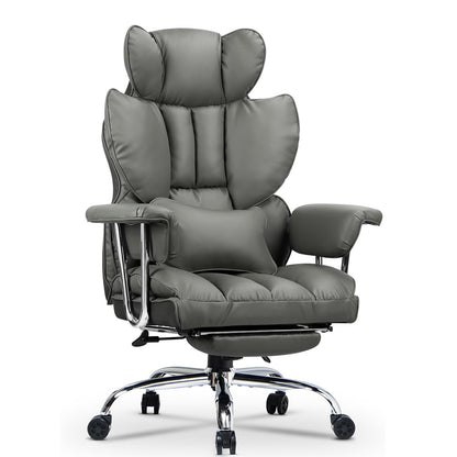 GartistGo Executive Office Chair Desk Chair, PU Computer Recliner, Ergonomic Office Chair with Footrest, Heavy Duty Leather Office Chairs for Home Office, High Back Swivel Chair