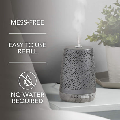Yankee Candle Sleep Diffuser Starter Kit | Silver | Peaceful Dreams Electric Fragrance Diffuser Refill | Up to 30 Nights of Fragrance | UK Plug