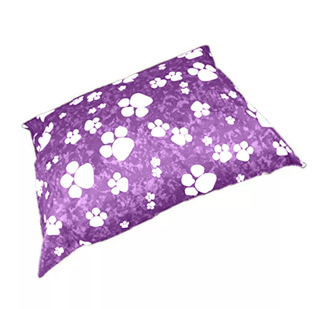 Soft Dog Cushion Bed with Removable Washable Cover – Printed Pet Pillow Mat for Dogs & Cats, Medium Large Jumbo Sizes, Ideal for Home Crate Sofa & Travel, Random Colours