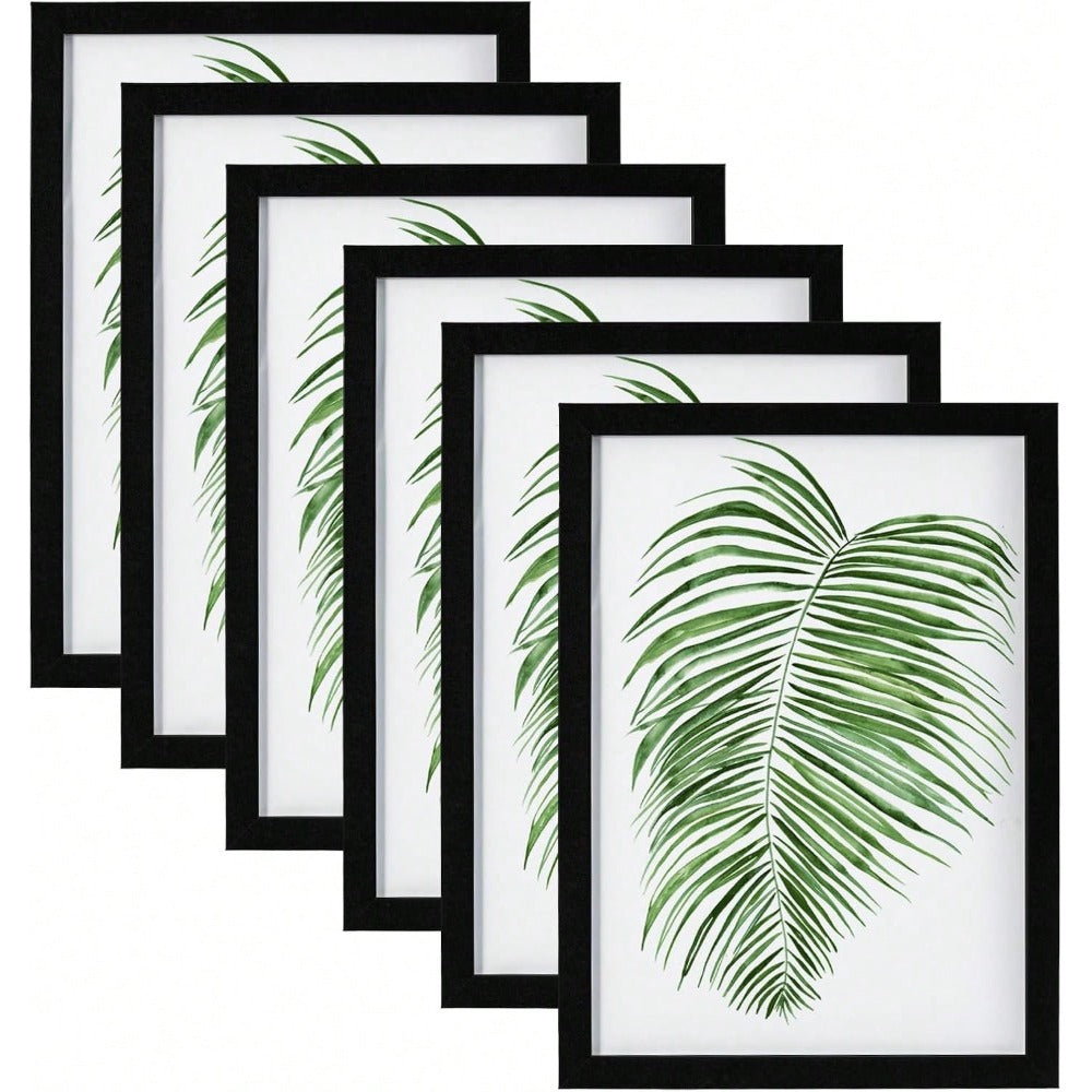 6pcs Set of Black Photo Frames, Both Freestanding And Wall Mounted, Suitable for Multi Size Photo Frames of Posters, Certificates, And Documents