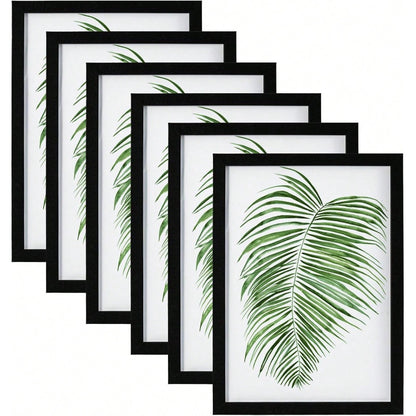 6pcs Set of Black Photo Frames, Both Freestanding And Wall Mounted, Suitable for Multi Size Photo Frames of Posters, Certificates, And Documents