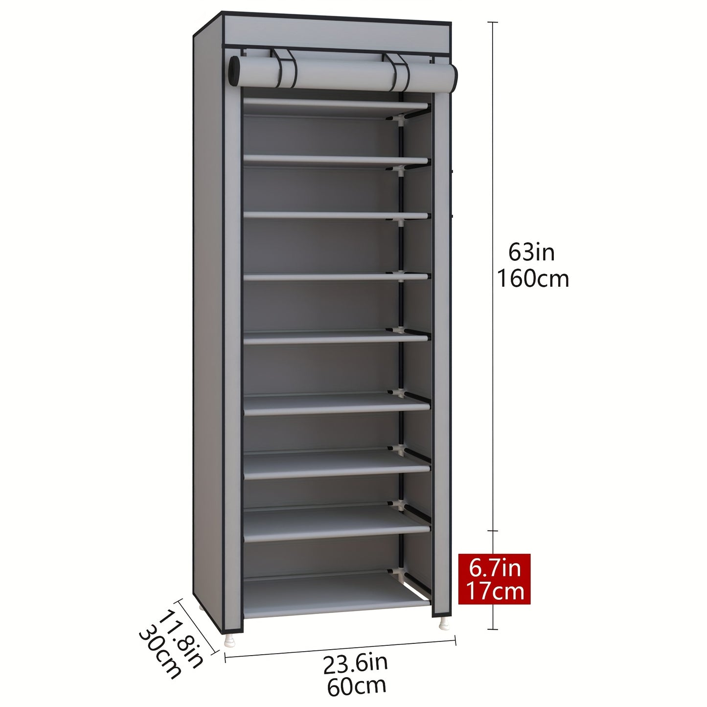 10 Tier Shoes Rack Storage Shoe Cabinet With Dustproof Cover Storage Organiser Holds Pairs Shoe Stand For Hallway Living Room