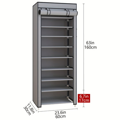 10 Tier Shoes Rack Storage Shoe Cabinet With Dustproof Cover Storage Organiser Holds Pairs Shoe Stand For Hallway Living Room