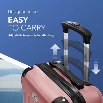 LUGG Skywander 15 Inch (45x34x20cm) Lightweight Underseat Cabin Bag EasyJet Approved Carry-On Suitcase, Durable ABS Hard Shell, Smooth Double Spinner Wheels, Water Resistant & Compact Travel Luggage (45x34x20cm)