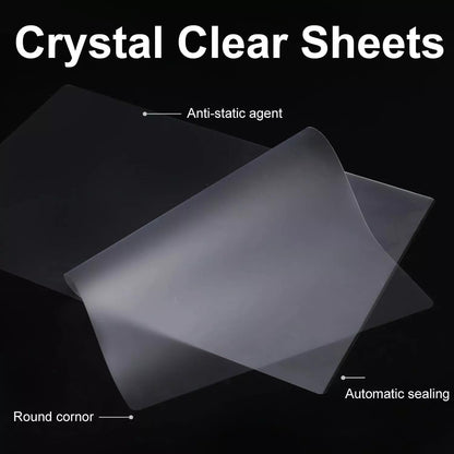 ATEK A4 Laminator Pouches 100 Pack – 100 Micron Laminating Sheets a4 Glossy Finish, Crystal Clear, Full Protection, Waterproof a4 laminator - Laminate Pouches a4 Ideal for Home Office Photos and Notes