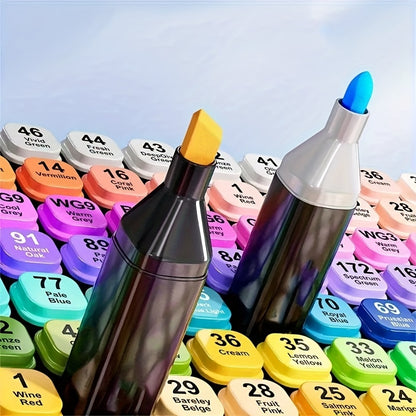 160/178 Colours Dual-Tip Marker Set with Sketchbook. Start Your Artistic Journey! Professional, Non-erasable Markers, Ideal for Art, Office, Study And Holiday Gifts