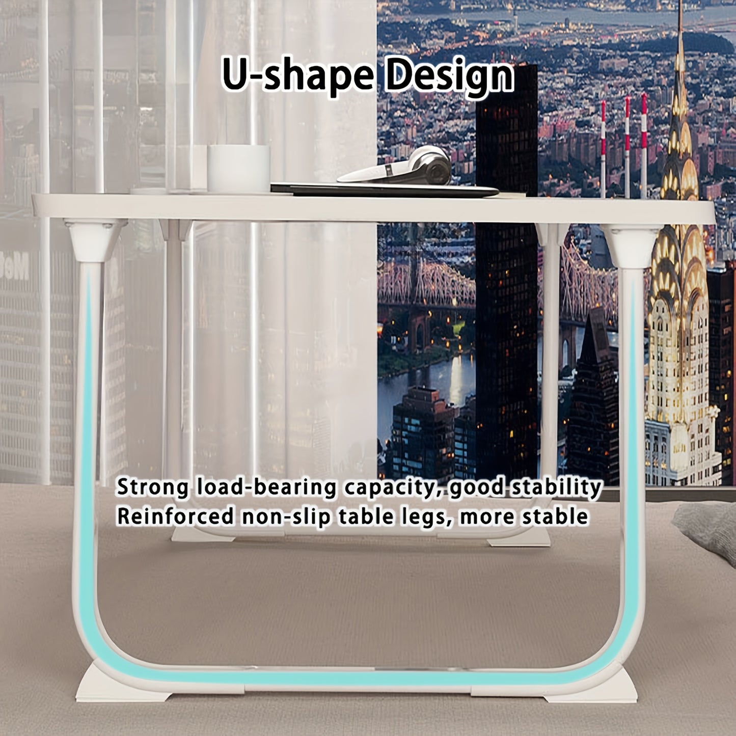 Laptop Bed Table - Foldable Bed Desk, Laptop Tray for Bed, Study, Office & Home Use, Laptop Stand for Bed, Ensuring Stability for Laptops, Tablets, Or Dinner Plates. Bed Table for Laptop, Bed Desk, Laptop Desk