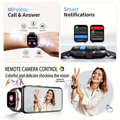 Smartwatch, Women's Watch with a 1.84-inch Touch Screen, Classic Strap, Featuring Call Alerts/message Alerts/alarm Reminders/multiple Sports Modes and Many More Functions, Perfect as a Christmas/New Year/Birthday Watch Gift