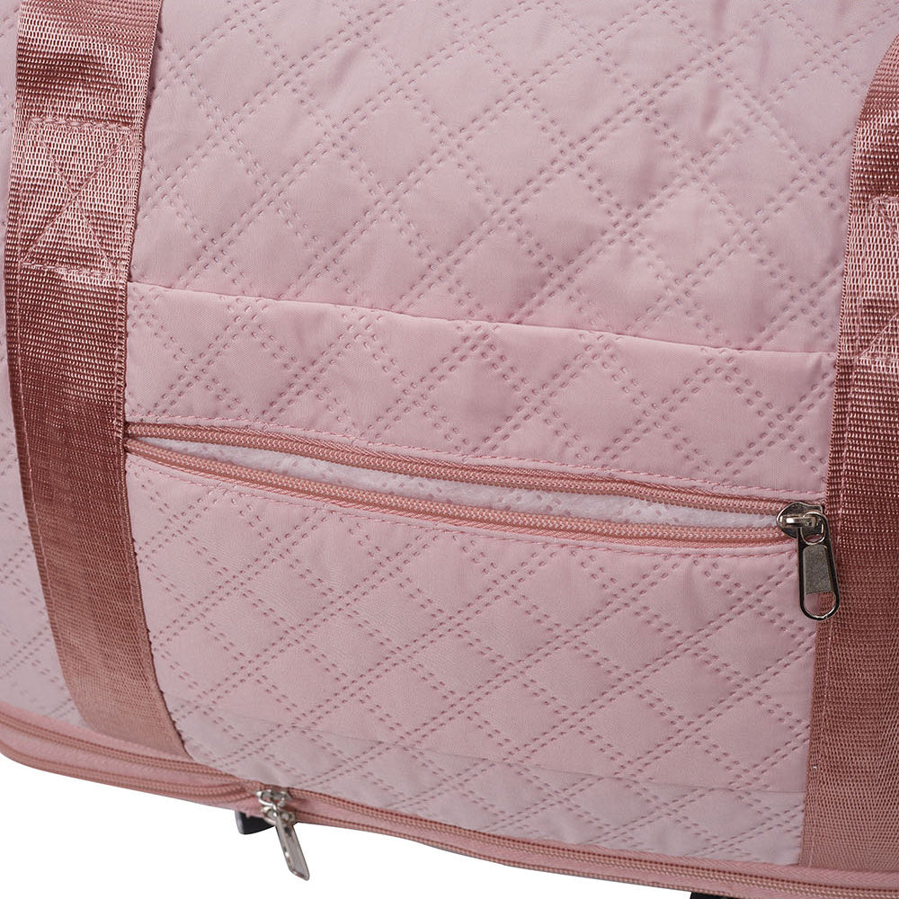 Travel Bag, Multifunctional Luggage Bag, Expandable Luggage Suitcase, Carry on Bag, Rolling Duffle Bag with Detachable Wheels, Travel Essentials Bag, Large Capacity with Zipper Closure, Ideal for Fitness, Yoga, and Everyday