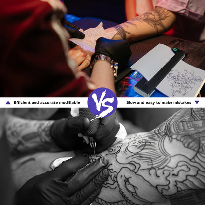 PeriPage P90 Wireless Tattoo Stencil Printer - Portable Heat Transfer Machine for Professional And Beginner Tattoo Artists, Compatible with Phones, Tablets, And PCs