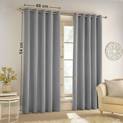 2pcs Full Blackout Eyelet Curtains – Thermal Insulated & Soundproof Drapes, Energy-Saving, Noise Reducing, perfect for Bedroom, Living Room & Home Decoration, Includes Matching Ties