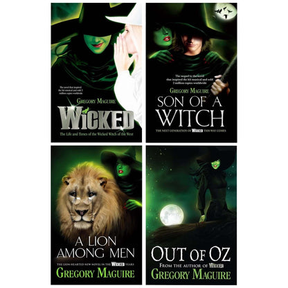 Wicked Years Series 4 Books Collection Set (Wicked, Son of a Witch, A Lion Among Men & Out of Oz), for Halloween
