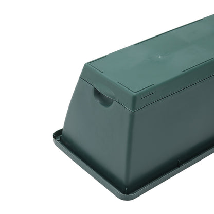 5pcs Balcony Vegetable Basin, Long Strip Horon Basin, Outdoor Creative Plastic Vegetable Planting Box, Available in White, Gray, Dark Green And Brick Red. Available Sizes: L42.5*W17*H14Cm/L49.5*W19*H*14Cm