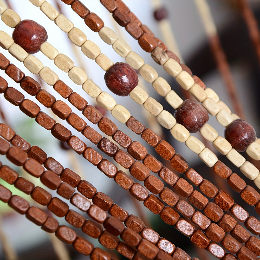 27 Beaded Wood Beaded Door Curtain Screen Room Divider Hanging Door Curtain Home Decoration