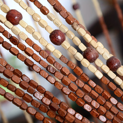 27 Beaded Wood Beaded Door Curtain Screen Room Divider Hanging Door Curtain Home Decoration