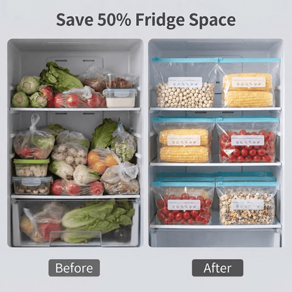 120pcs Reusable Food Storage Bags with Zipper, Leak-Proof & Airtight Kitchen Freshness Bags - Ideal for Food Preservation, Reusable Produce Bag