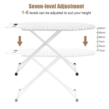 Ironing Boards Adjustable Heights Cotton Cover with Iron Rest TopIron Board Universal Extra Wide Lightweight Iron Board Rack