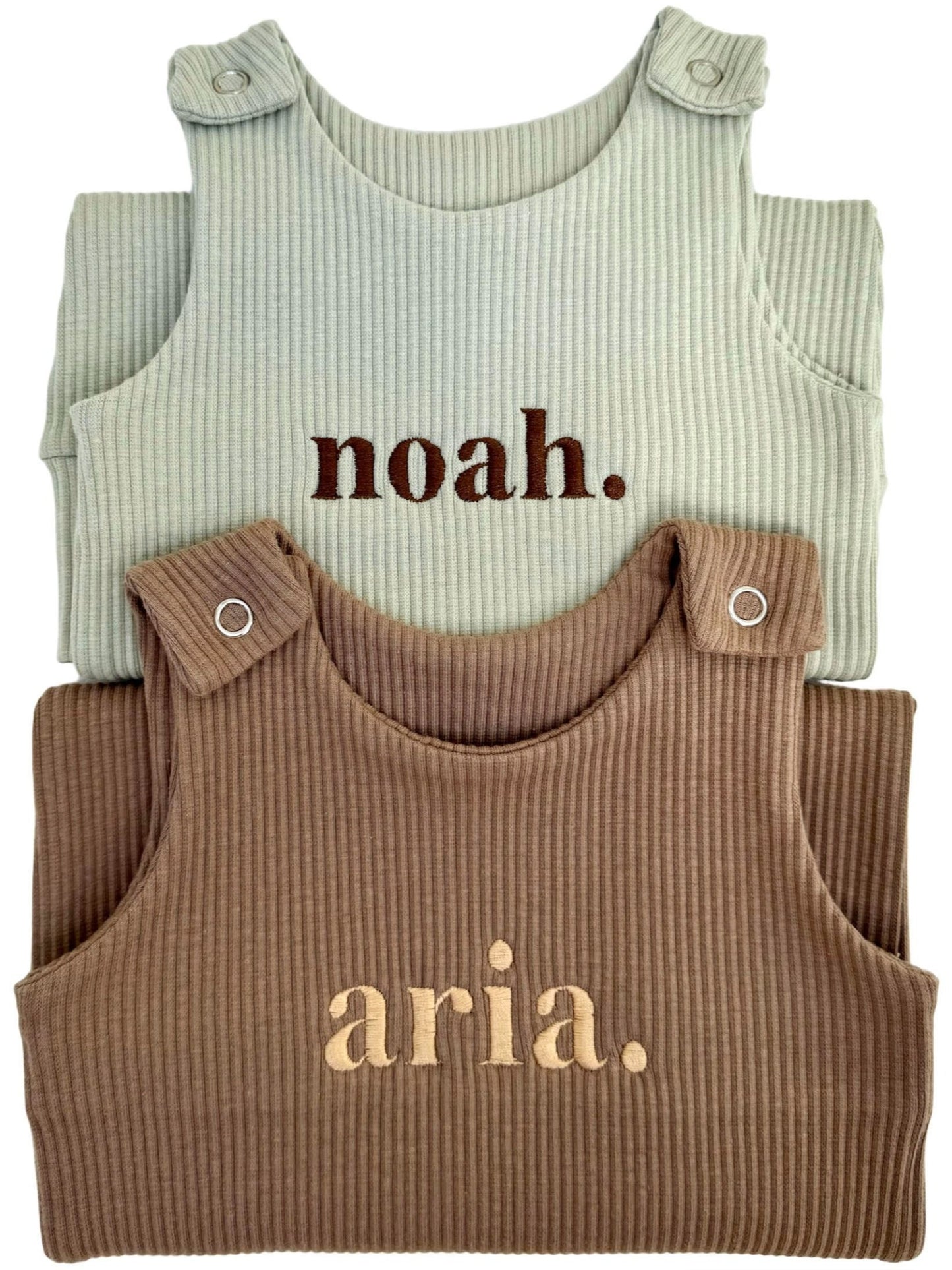 Soft Cotton Baby Dungarees, Personalised or Plain, Embroidered, 9 Colours, From Newborn to 3 Years - Ideal Baby Shower Gifts, Personalised Baby Gifts, Baby Clothes, New Baby Gifts
